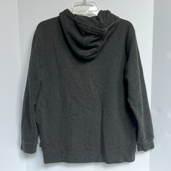 VANS Fleece Hoodie Sweatshirt Youth XL Embossed Logo - Dark Gray Heather EUC - Picture 4 of 8